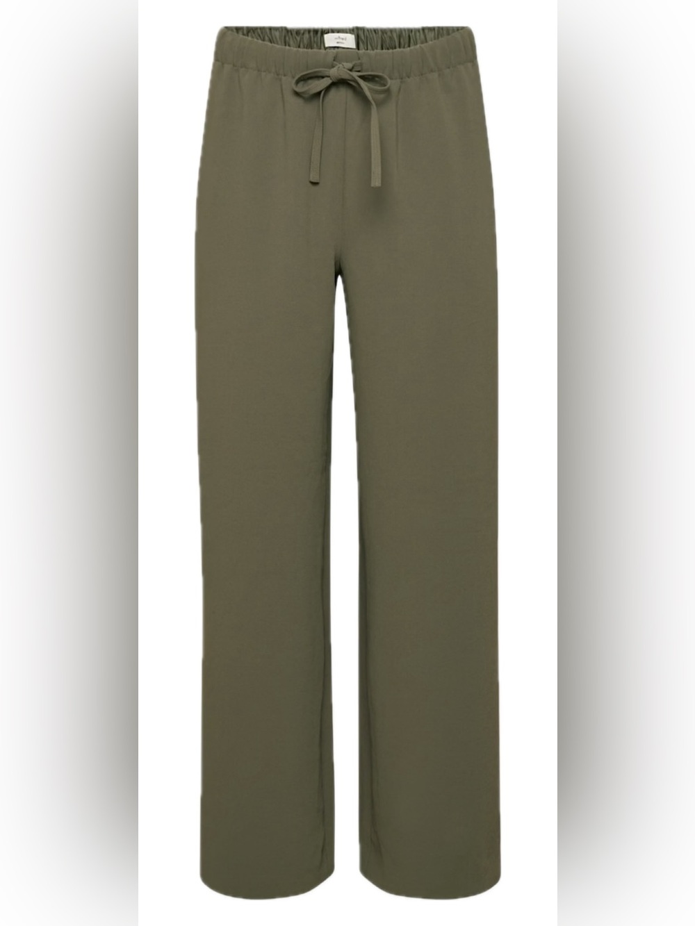 Aritzia Wilfred The Lodge Pant Crepette in dark olive green